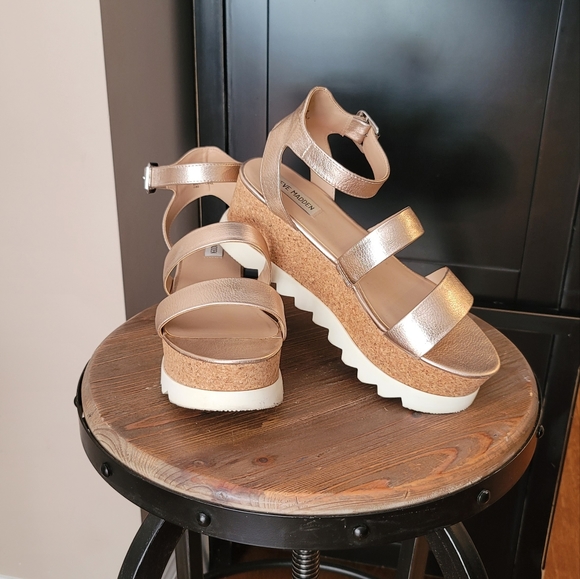 Steve Madden Shoes - Steve Madden Kirsten Cork Wedge Platform Sandal
